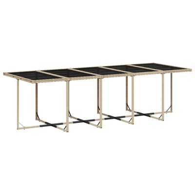 vidaXL Set comedor de jardín con cojines 15 pzas ratán sintético beige