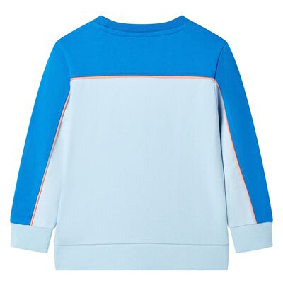 Sudadera infantil azul chillón y azul claro 104