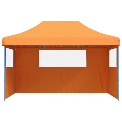 vidaXL Tienda de fiesta plegable Pop-Up 3 paredes laterales naranja