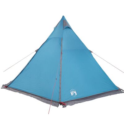 vidaXL Tienda de campaña familiar tipi 6 personas impermeable azul