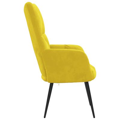 vidaXL Sillón de relax de terciopelo amarillo mostaza