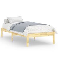 vidaXL Estructura de cama madera maciza 75x190 cm