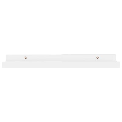 vidaXL Estantes de pared 2 unidades blanco brillo 40x9x3 cm