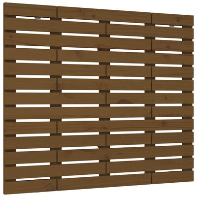 vidaXL Cabecero cama pared madera maciza pino marrón miel 126x3x91,5cm