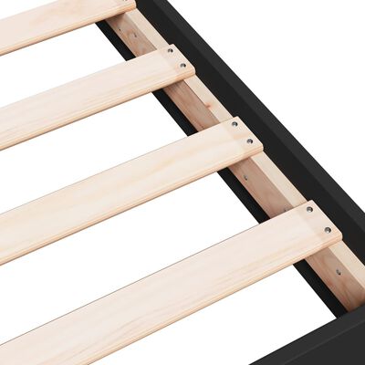 vidaXL Estructura de cama madera de ingeniería negra 135x190 cm