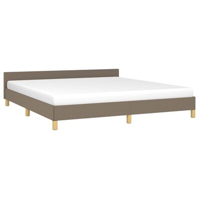 vidaXL Cama sin colchón tela gris taupe 180x200 cm