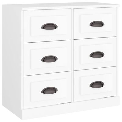 vidaXL Aparadores 3 piezas madera contrachapada blanco