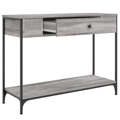 vidaXL Mesa consola madera de ingeniería gris Sonoma 100x34,5x75 cm