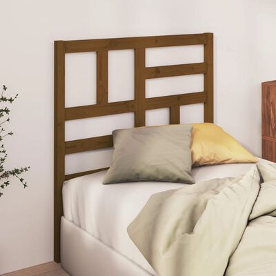 vidaXL Cabecero de cama madera maciza de pino marrón miel 96x4x104 cm