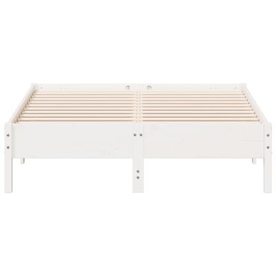 vidaXL Estructura de cama sin colchón madera de pino blanca 140x190 cm