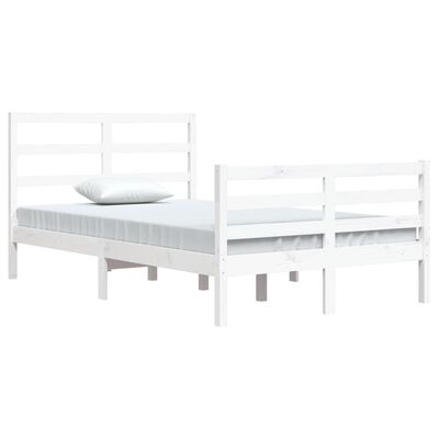 vidaXL Estructura de cama madera maciza de pino blanco 120x200 cm