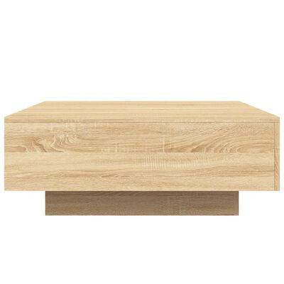 vidaXL Mesa de centro madera de ingeniería roble Sonoma 80x80x31 cm