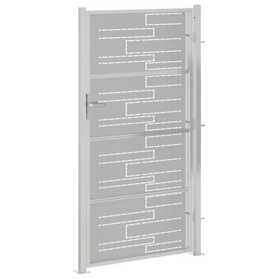 vidaXL Puerta de jardín de acero inoxidable 100x200 cm