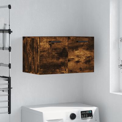 vidaXL Armario de pared madera ingeniería roble ahumado 60x36,5x35 cm