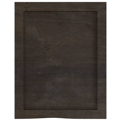 vidaXL Estante pared madera roble tratada marrón oscuro 40x50x(2-4) cm