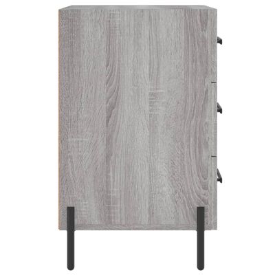 vidaXL Mesita de noche madera de ingeniería gris Sonoma 40x40x66 cm