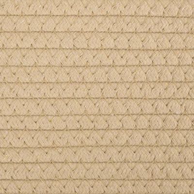 vidaXL Cestas de almacenaje 2 uds algodón beige y blanco Ø24x18 cm