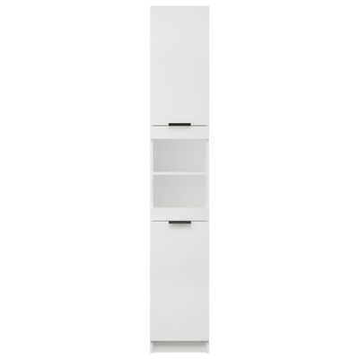 vidaXL Armario de baño madera contrachapada blanco 32x34x188,5 cm