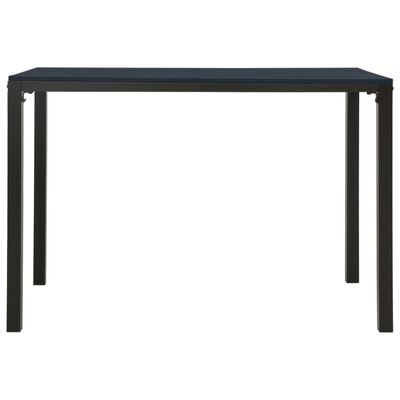 vidaXL Set de comedor de jardín 3 pzas acero y WPC negro