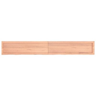 vidaXL Estante pared madera roble tratada marrón claro 200x30x(2-6) cm