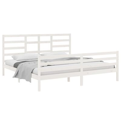 vidaXL Estructura de cama madera maciza blanco 200x200 cm