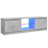 vidaXL Mueble de TV con luces LED gris hormigón 120x30x35,5 cm