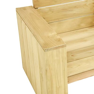 vidaXL Juego de muebles de jardín 4 piezas madera de pino impregnada