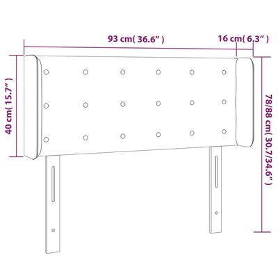 vidaXL Cabecero de cuero sintético blanco 93x16x78/88 cm