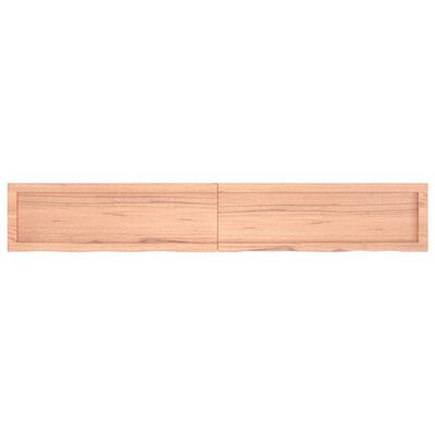 vidaXL Estante pared madera roble tratada marrón claro 180x30x(2-4) cm