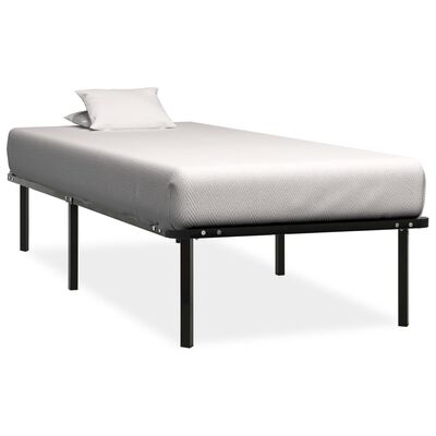 vidaXL Estructura de cama de metal negro 90x200 cm