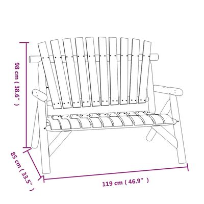 vidaXL Juego de muebles de jardín 4 piezas madera maciza de abeto