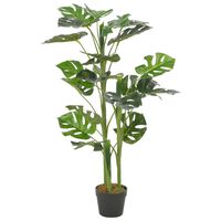 vidaXL Planta artificial monstera con maceta 100 cm verde