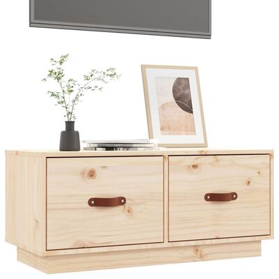 vidaXL Mueble de TV de madera maciza de pino 80x34x35 cm