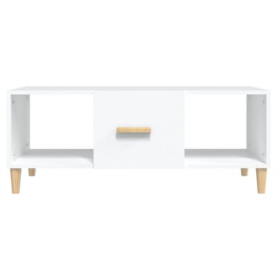 vidaXL Mesa de centro madera contrachapada blanco 102x50x40 cm