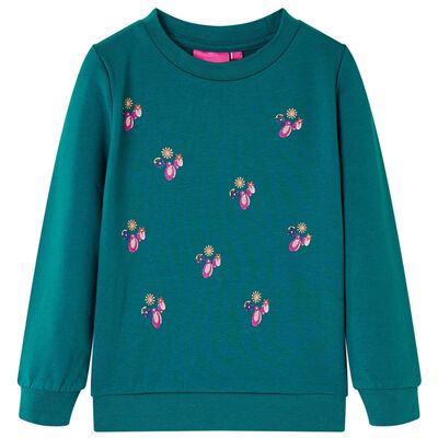 Sudadera infantil verde oscuro 104