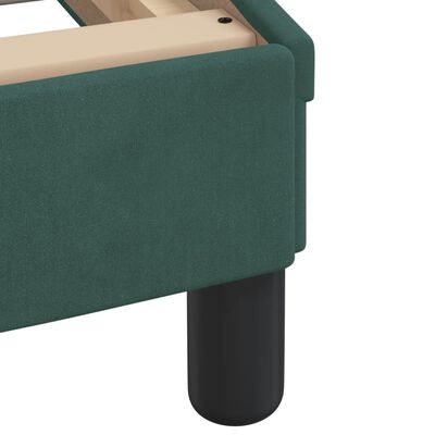 vidaXL Estructura cama con cabecero terciopelo verde oscuro 80x200 cm