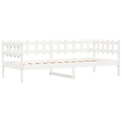 vidaXL Sofá cama sin colchón madera maciza de pino blanco 80x200 cm