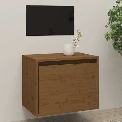 vidaXL Armario de pared madera maciza de pino marrón miel 45x30x35 cm