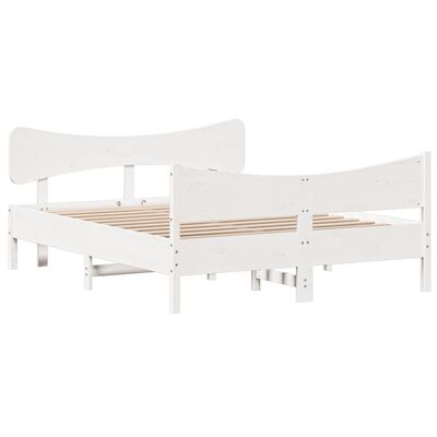 vidaXL Estructura de cama sin colchón madera maciza de pino 160x200 cm