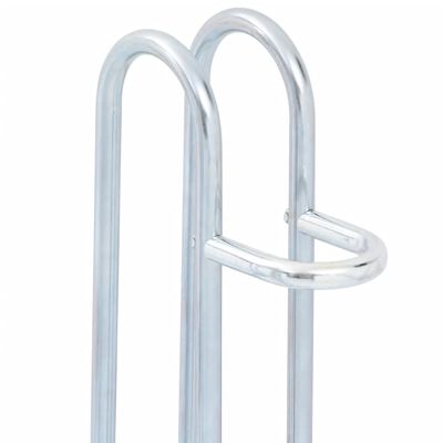 vidaXL Soporte para 4 bicicletas suelo independiente acero galvanizado