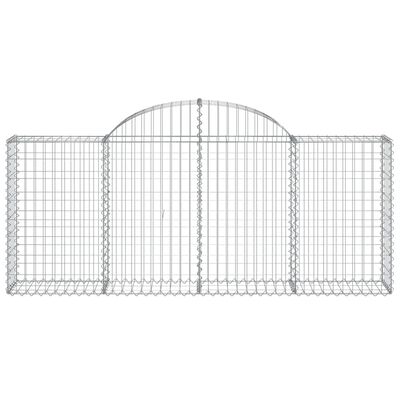 vidaXL Cestas de gaviones 6 uds forma de arco hierro 200x30x80/100 cm