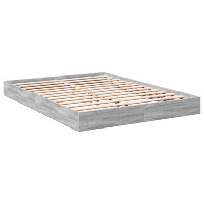 vidaXL Estructura de cama madera de ingeniería gris Sonoma 120x200 cm