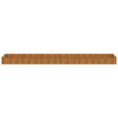 vidaXL Jardinera acero corten 579x100x36 cm