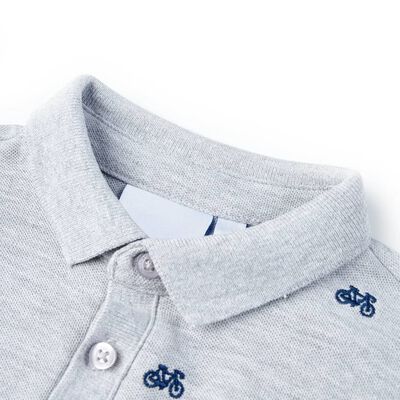 Polo infantil gris melange 140