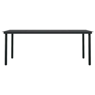 vidaXL Juego de comedor para jardín 7 piezas marrón y negro