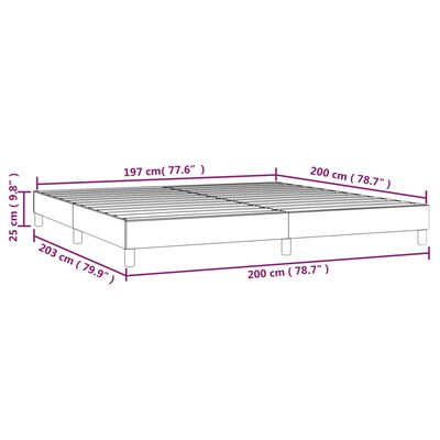 vidaXL Estructura de cama de cuero sintético marrón 200x200 cm