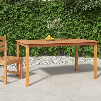 vidaXL Mesa de comedor de jardín madera maciza de teca 150x90x75 cm