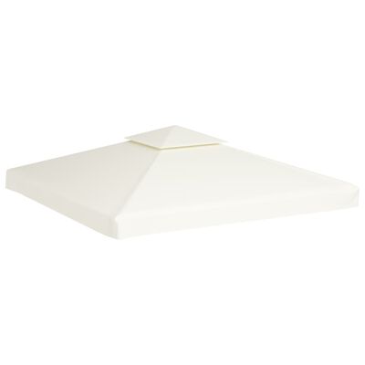 vidaXL Cubierta de repuesto de cenador 310 g/m² blanco crema 3x3 m