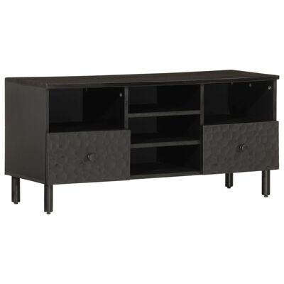 vidaXL Mueble de TV madera maciza de mango negro 100x33x46 cm