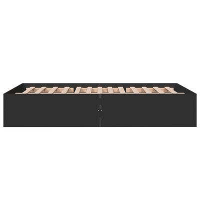 vidaXL Estructura de cama madera de ingeniería negra 135x190 cm